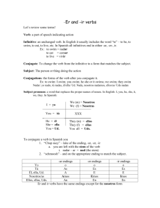 Notes and worksheets: -er and