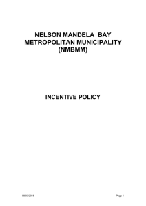 Incentives Policy - Nelson Mandela Bay Municipality