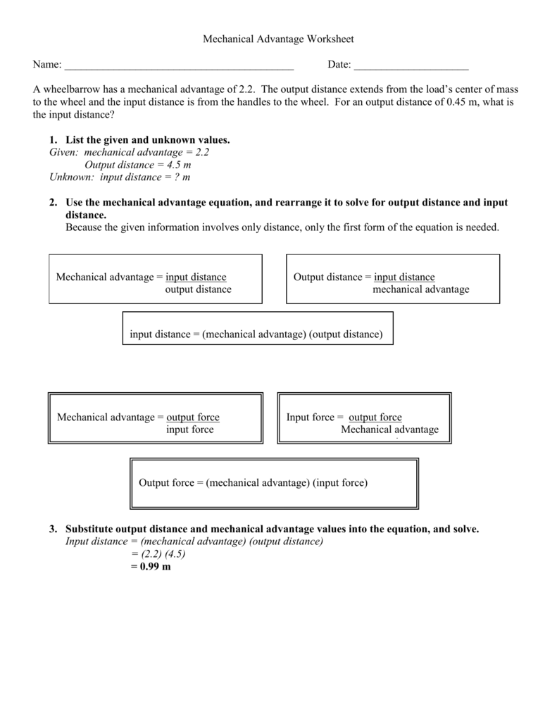 Simple Machines Worksheet Answers