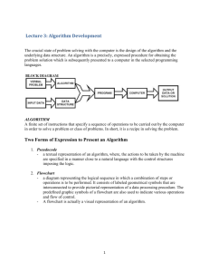 Lecture 3: Algorithm Development