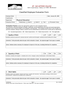 Employee Evaluation Form - Mt. San Antonio College