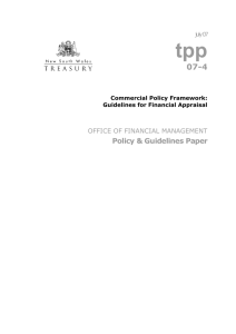 Tsy Policy Paper - NSW Treasury