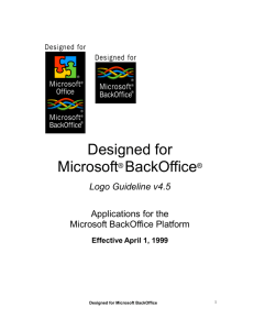 Windows Logo Handbook -- BackOffice Requirements