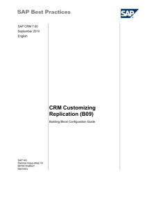 3.2.4 Replicating Customizing Objects (SAP CRM)