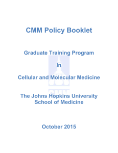 2015 Policy Book - Cellular and Molecular Medicine Program