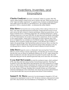 Inventions, Inventers, and Innovations