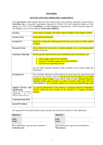 GEOGEBRA LICENSE AND COLLABORATION AGREEMENT This