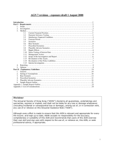 STANDARD OF PRACTICE - Actuarial Society of Hong Kong