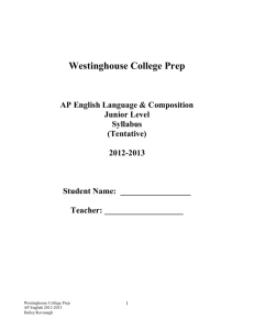 AP English Language & Composition Syllabus