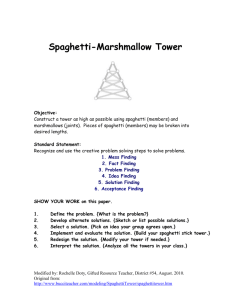 Spaghetti-Marshmallow Tower