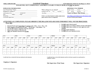 Blank Cal-SOAP Timesheet - San Diego and Imperial Counties Cal