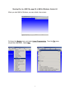 Running Par, Inc, page 35, in QM for Windows