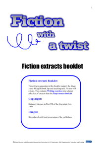 Fiction extracts booklet