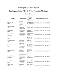 Participant Schedule Report - American Finance Association