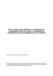 g. Institutional mechanisms of cooperation between CSOs