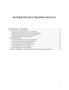 Banner Finance Training Manual