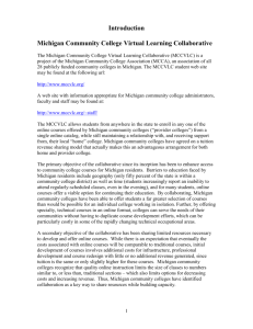 The Michigan Community College Virtual Learning Collaborative