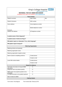 HCC referral form - King's College Hospital