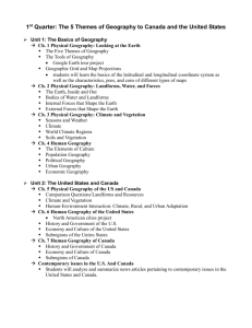 Geography Course Plan