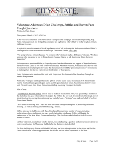 Velazquez Addresses Dilan Challenge Jeffries and Barron Face