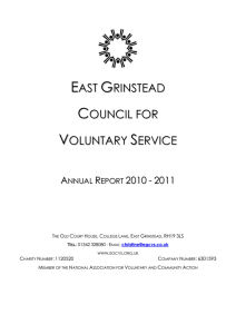 annual report 2010-2011 - East Grinstead Council for Voluntary