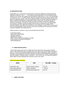 6.0 INFRASTRUCTURE Huldra Silver Inc. is constructing a mining