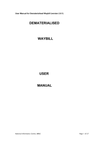 Dematerialised Waybill - Directorate of Commercial Taxes