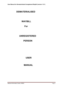 Dematerialised Waybill for Unregistered Dealers
