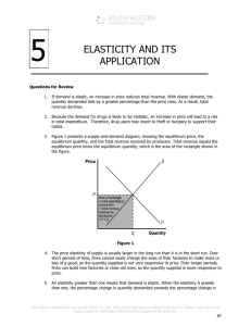5 ELASTICITY AND ITS APPLICATION