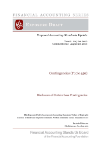 Contingencies (Topic 450) - FASB Accounting Standards Codification