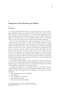 1 Introduction: Green Chemistry and Catalysis - Wiley-VCH