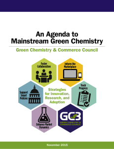 An Agenda to Mainstream Green Chemistry