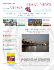 Volume 22, Number 1 - International Society for Heart Research