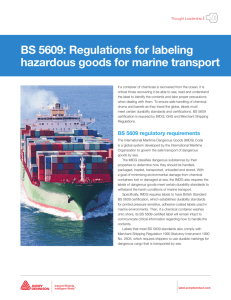BS 5609: Regulations for labeling hazardous goods for marine