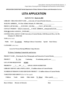 LSTA Grant Proposal - Central Florida Memory