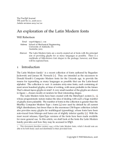 An exploration of the Latin Modern fonts