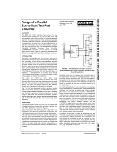 Application Note 889 Design of a Parallel Bus-to-Scan