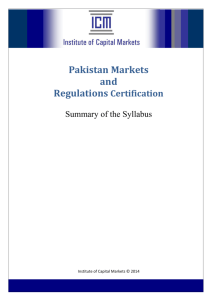 Pakistan Markets and Regulations