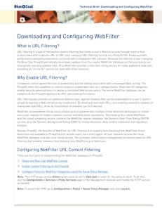 Downloading and Configuring WebFilter