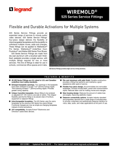 WIREMOLD® 525 Series Service Fittings