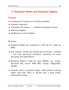 3. Relational Model and Relational Algebra