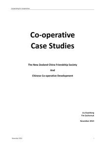 Co-operative Case Studies - New Zealand China Friendship Society