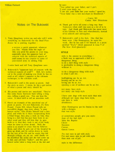 Notes on The Bukowski
