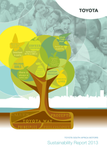 Toyota South Africa 2013 Sustainability Report