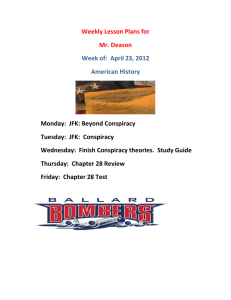 Weekly Lesson Plans for Mr. Deason Week of: April 23, 2012