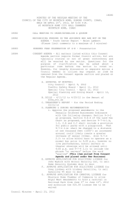 18080 Council Minutes – April 23, 2012 MINUTES OF THE