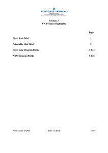 Section 2 VA Product Highlights Page Fixed Rate Brief 1