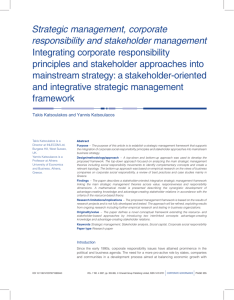 Strategic management, corporate