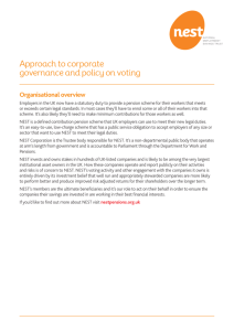 Approach to corporate governance and policy on voting