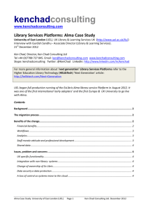Library Services Platforms: Alma Case Study